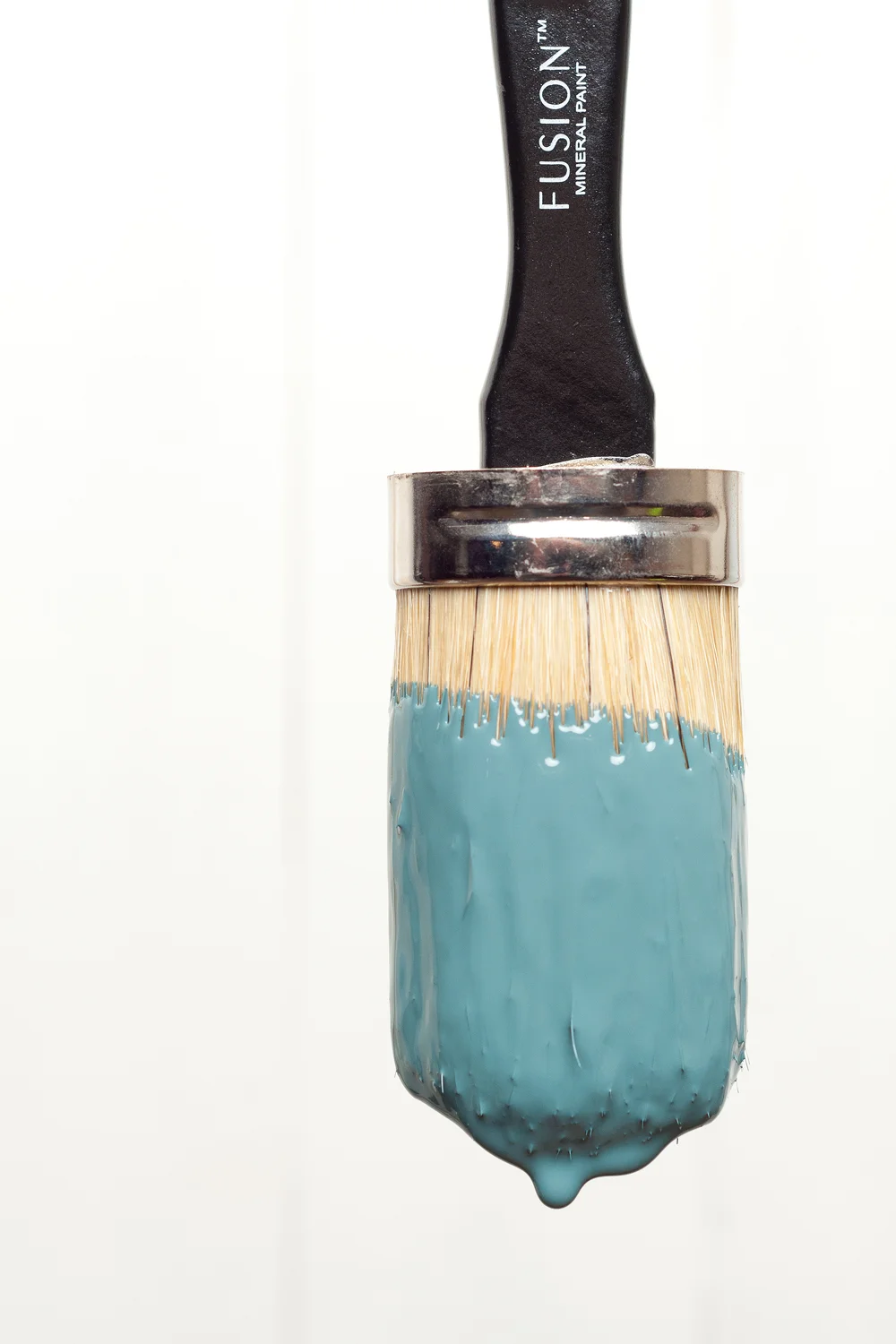Fusion Mineral Paint in Homestead Blue - behind the scenes photography