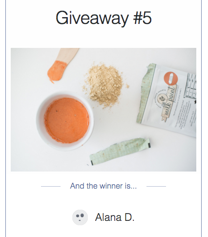 We have a winner from our Giveaway!