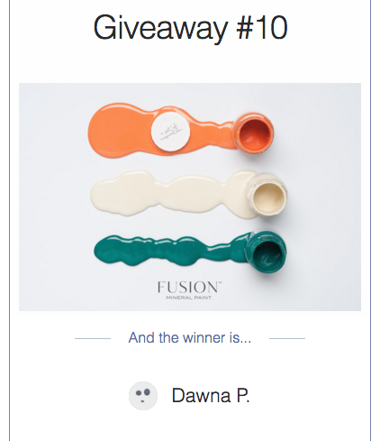 Winner of My Painted Door's Giveaway #10