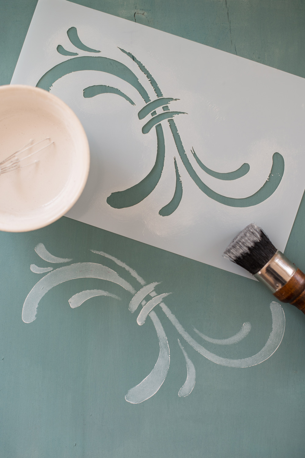 Miss Mustard Seed's hand painted stencils are available at My Painted Door. This stencil is the Susan design.