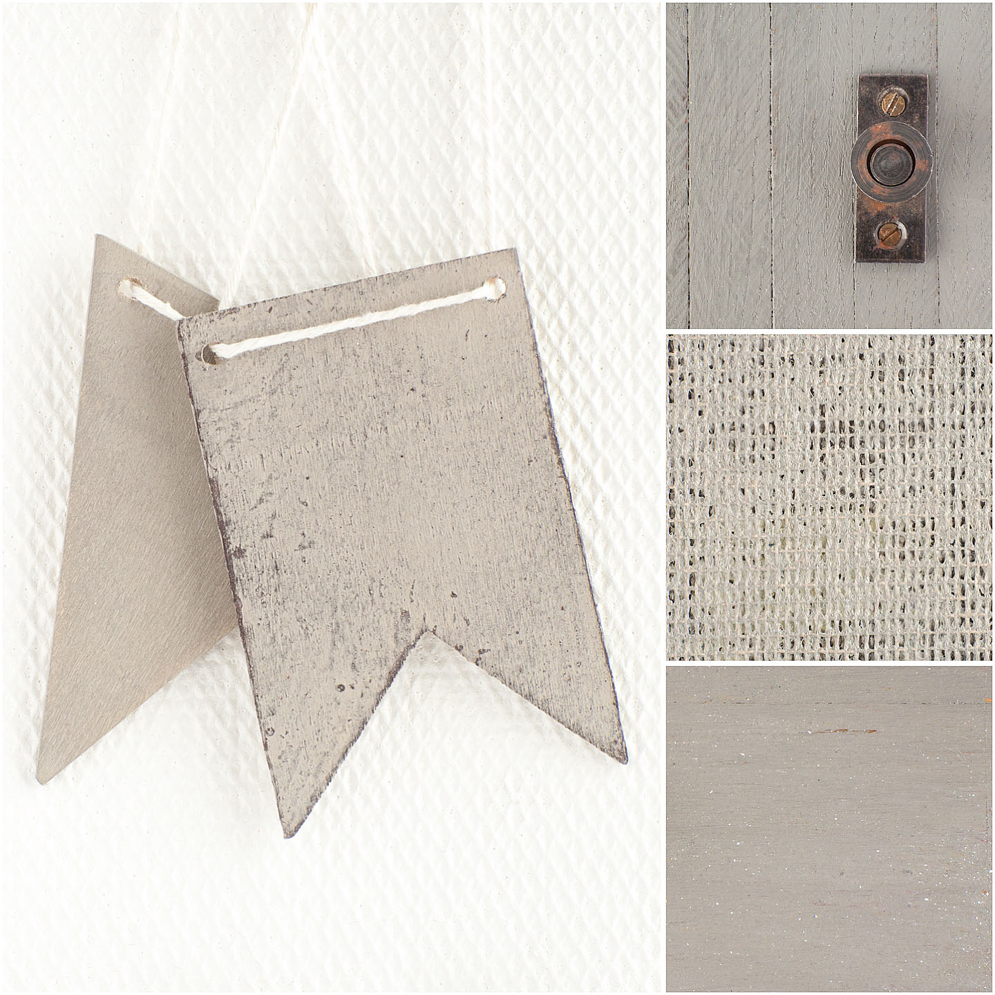 Trophy is a warm, rich gray with yellow undertones. Unlike Shutter Gray, which is very blue, Trophy is a truer gray reminiscent of tarnished silver found on antique trophies. Marian loves to layer Trophy under Grain Sack and Ironstone for a faded, Swedish finish.