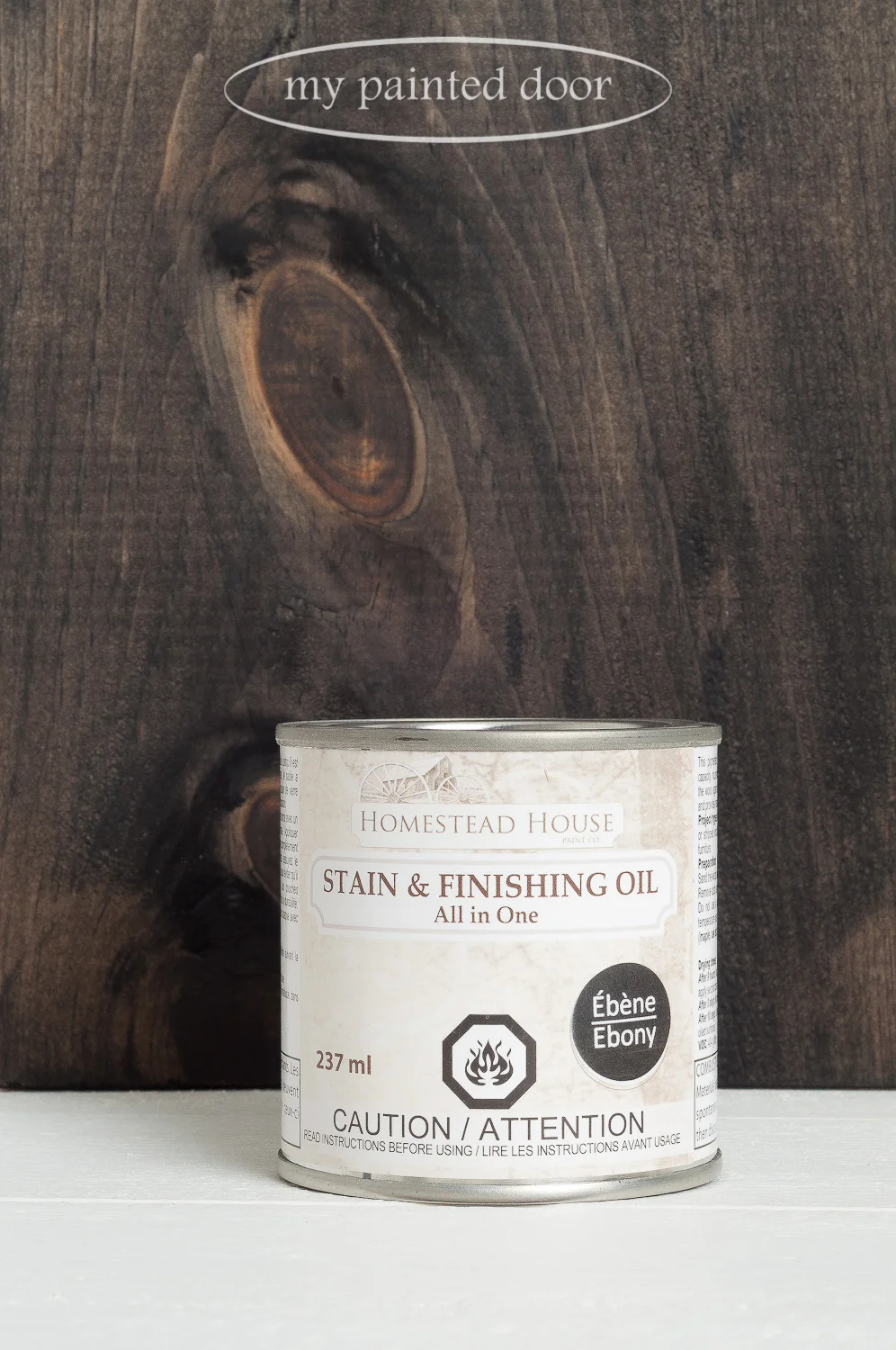 Homestead House All in One Stain and Finishing Oil in the colour Ebony