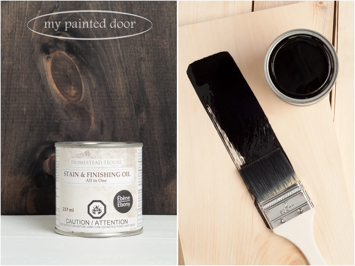Homestead House Stain and Finishing Oil All in One - Ebony - available online at My Painted Door