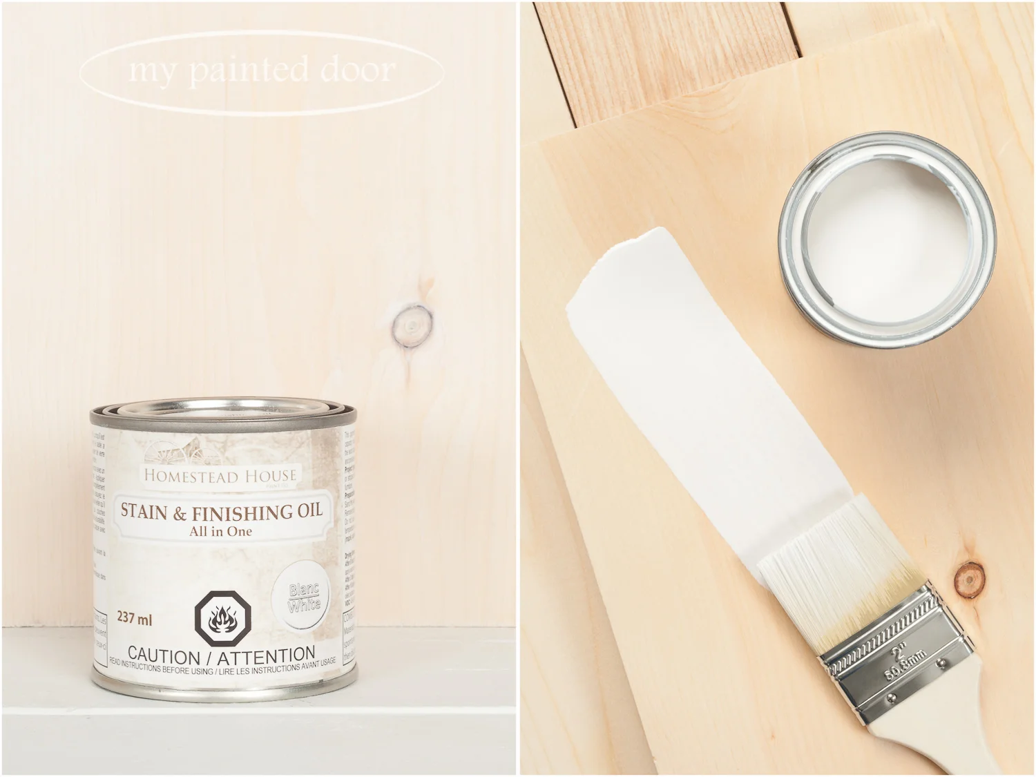 Homestead House Stain and Finishing Oil All in One - White - available online at My Painted Door