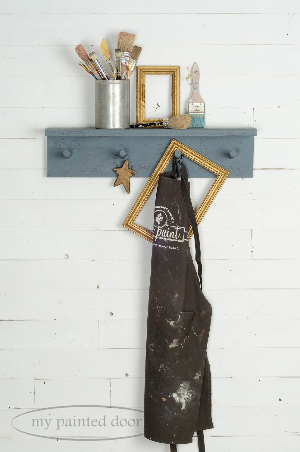 Shelf Painted with Milk Paint