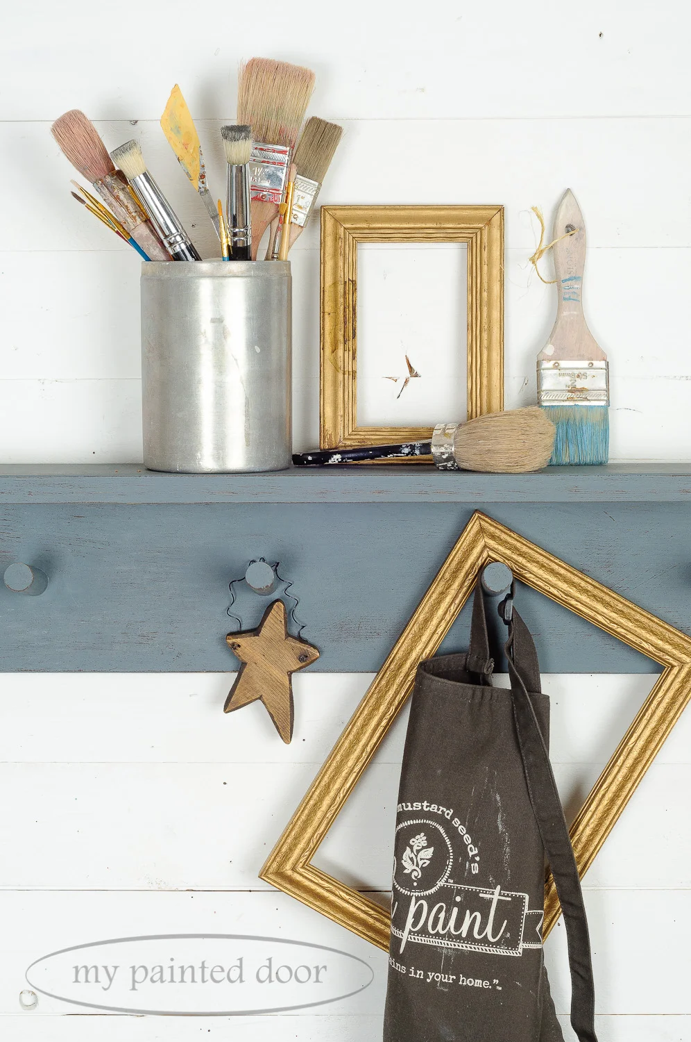 Shelf Painted with Miss Mustard Seed’s Milk Paint