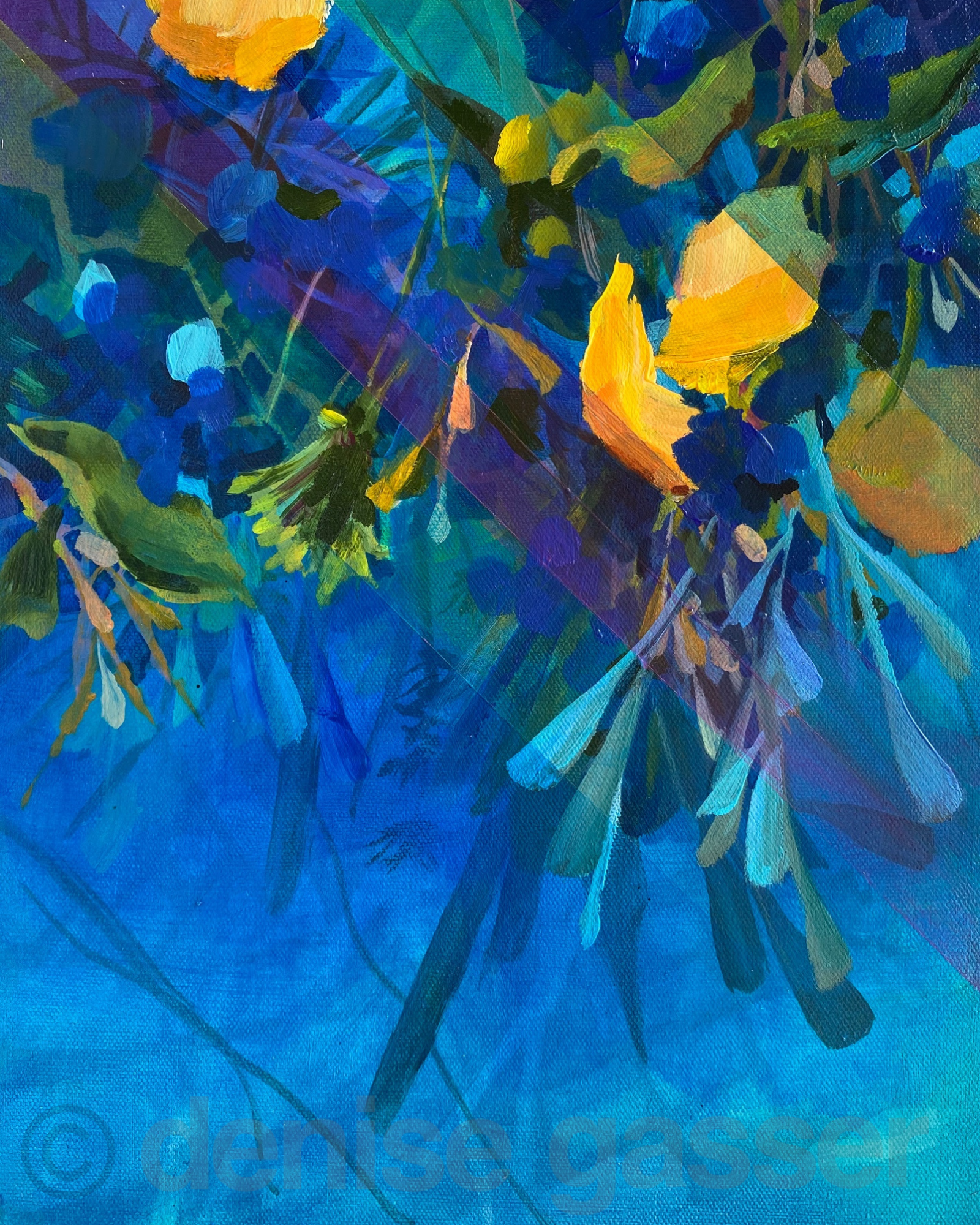 "Deep Blue Everything" Botanical Fine Art Print
