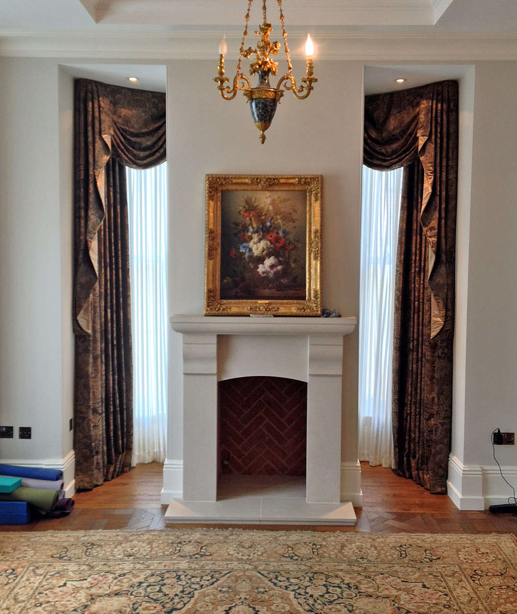Curtains with swags & tails