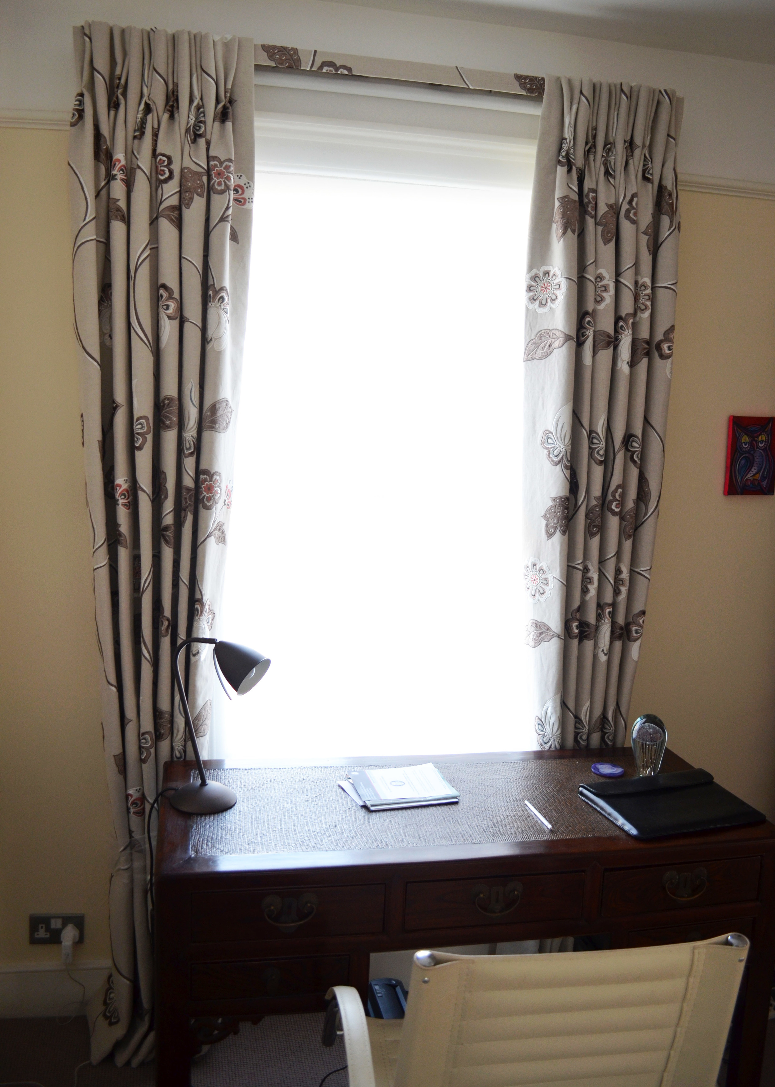 Study Curtains on Covered Lath