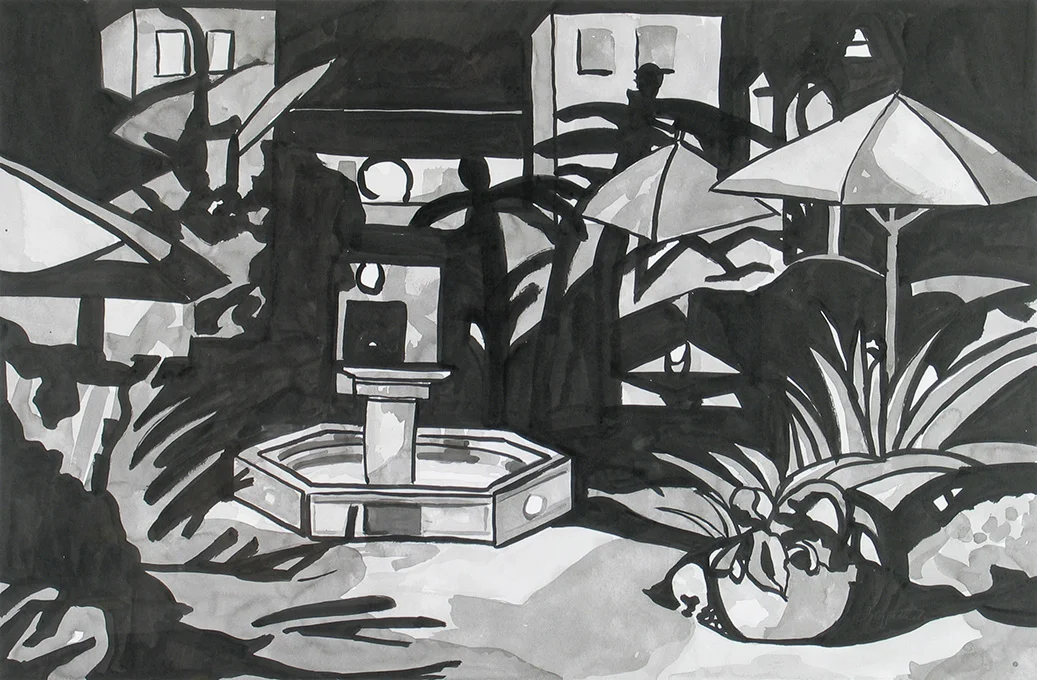 Nocturnal Fountain