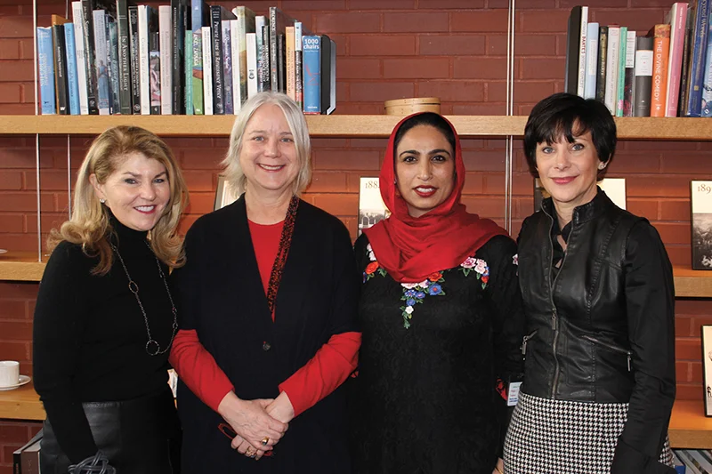 Anne H. Fitzpatrick; Pieranna Cavalchini, Tom and Lisa Blumenthal Curator of Contemporary Art; Ambreen Butt, Artist ("I Need a Hero," 2017); and Peggy Fogelman, Norma Jean Calderwood Director at the Isabella Stewart Gardner Museum