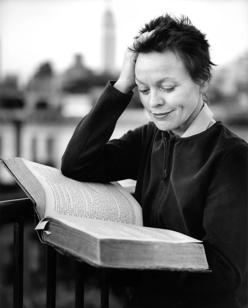 Photo of Laurie Anderson by Clifford Ross, via BOMB Magazine