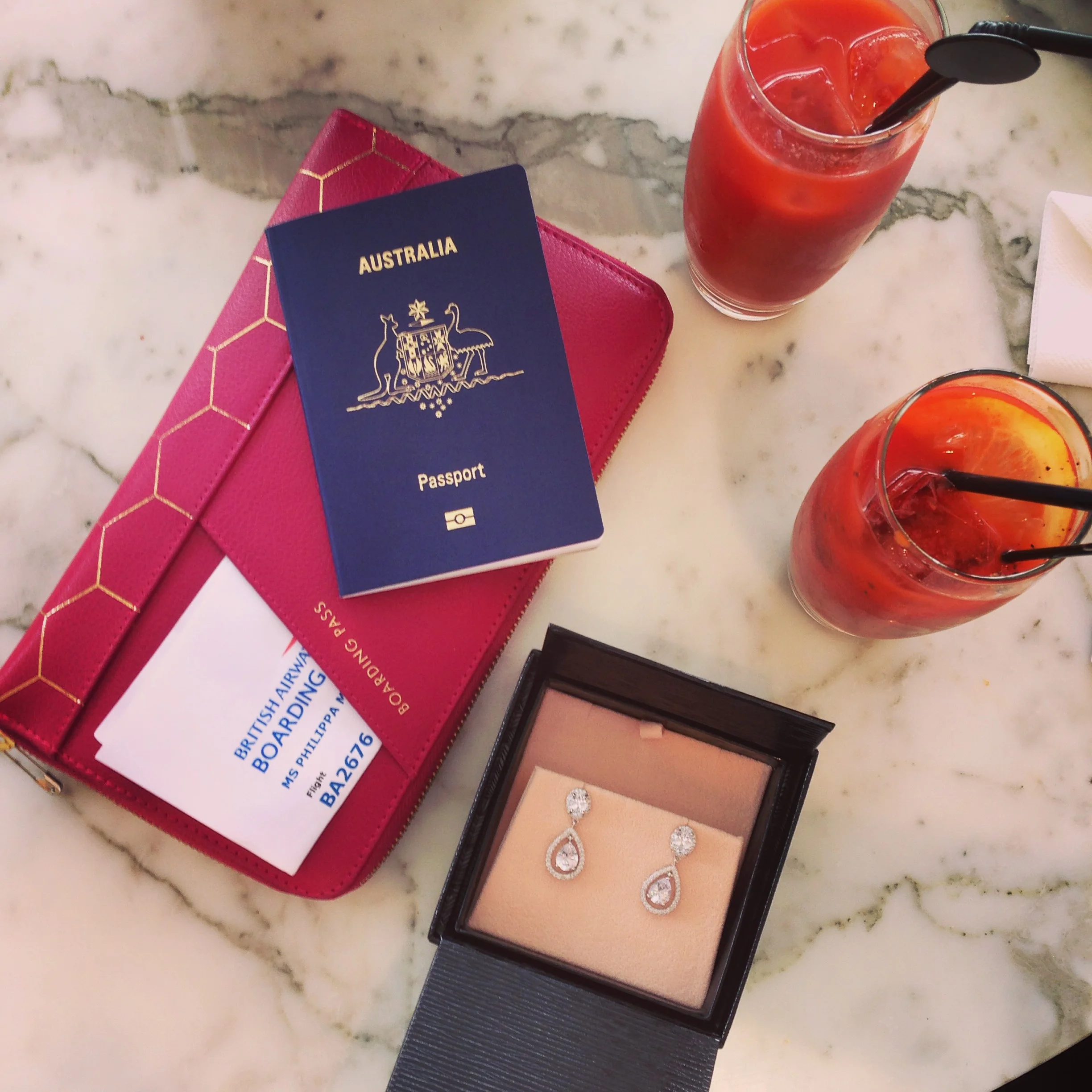 Waiting at Gatwick Airport for our flight to Cyprus two weeks ago...with the new passport!