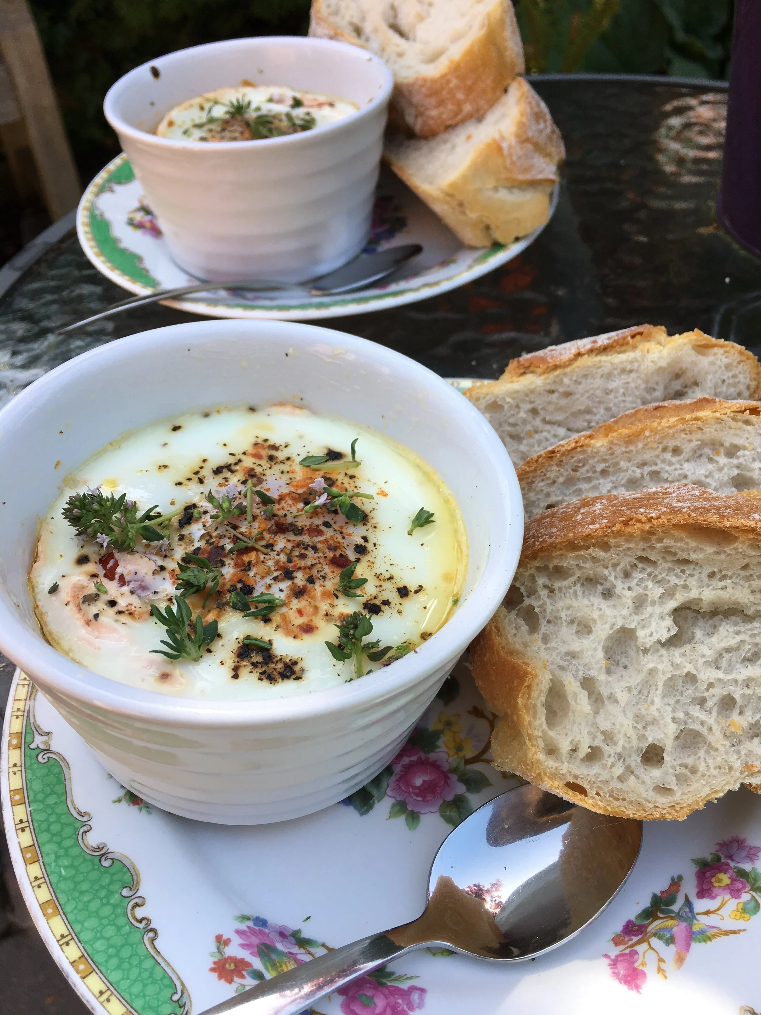 super easy baked eggs