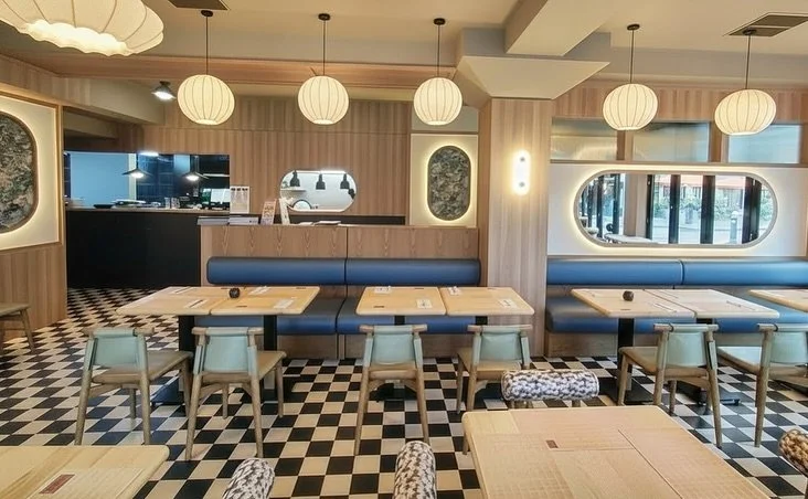 Our most recent design for The Sushi Co is complete! - Aldgate 🍣✨

We&rsquo;re always excited to see our designs come together, from our initial sketches to the completed restaurant!