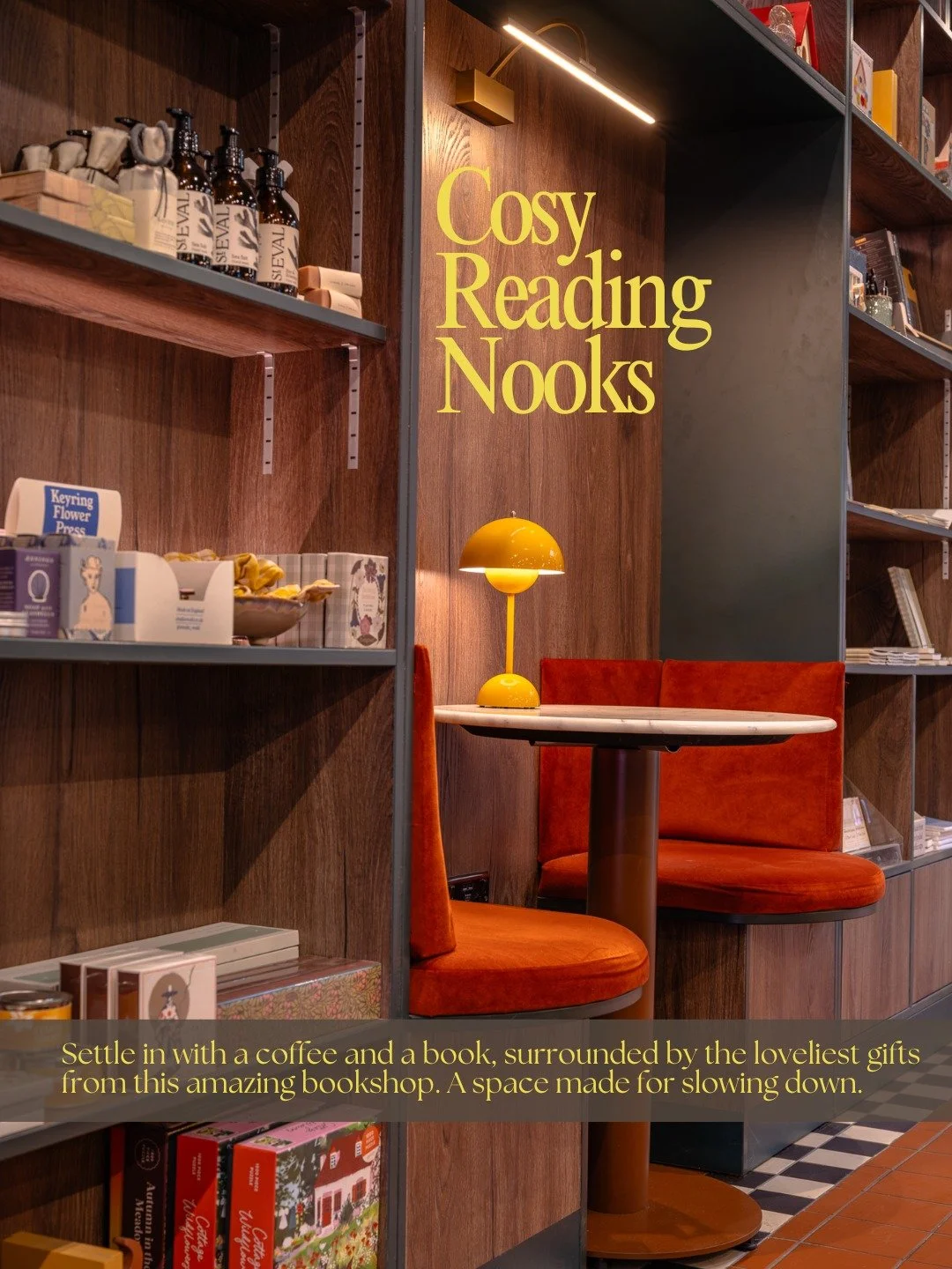Cosy Reading Nooks

One of our favourite features in the redesign of David&rsquo;s Caf&eacute; is the built in reading nook created within the shelving. It offers a quiet place to enjoy a book and a coffee whilst in the caf&eacute;, surrounded by the