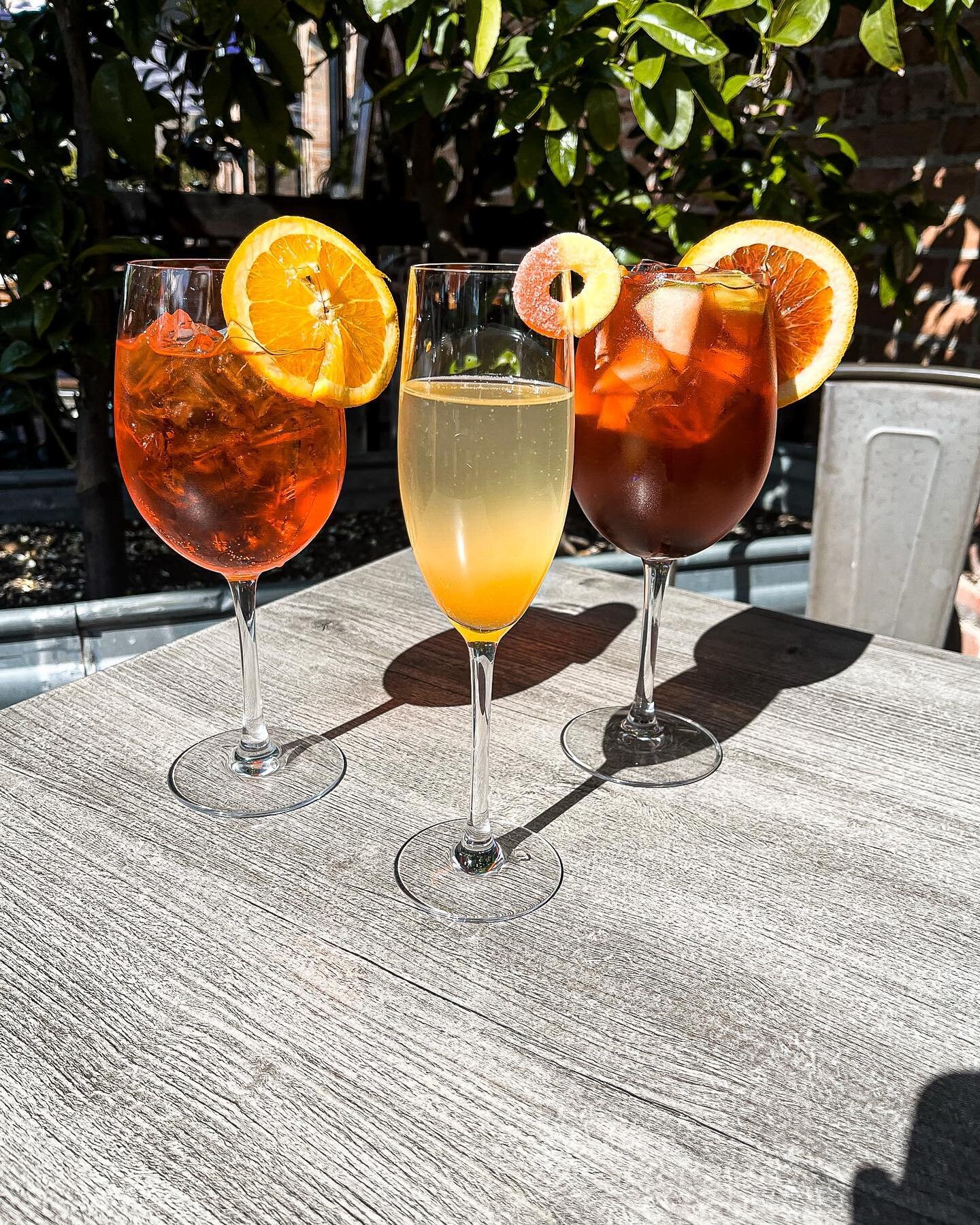 Happy Mothers Day!!🌻💐🌷
Celebrate with us with these Drinks Specials!!!🍾🍷
Aperol Spritz, Blood Orange Sangria &amp; Peach Bellini😁😁