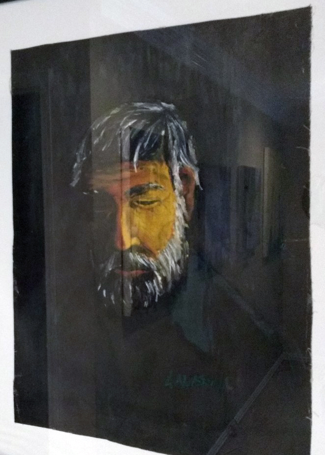 Portrait in oil paint.