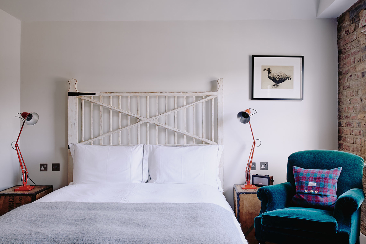 The cosy and eclectic interior of the loft room.