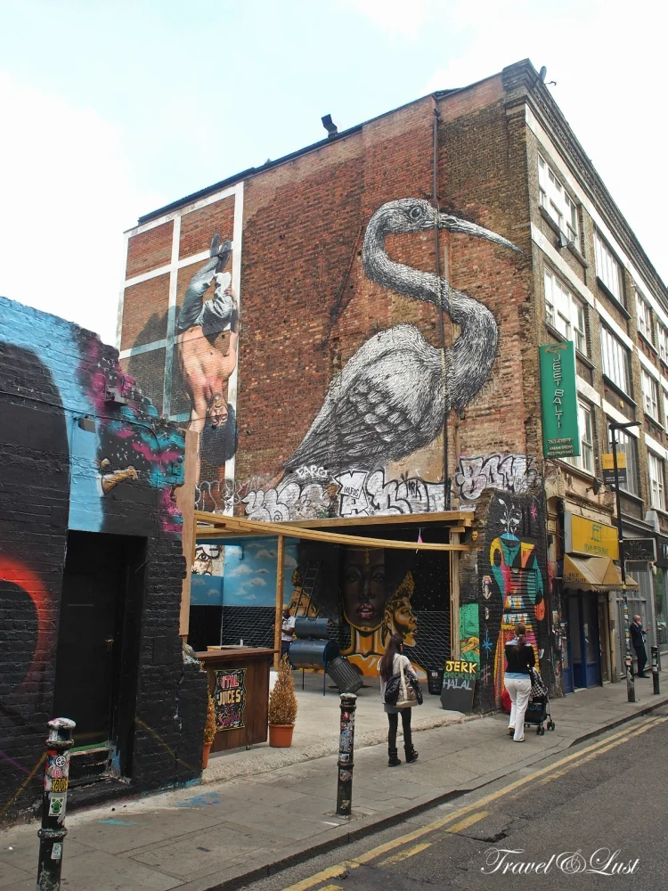 East London is known for its eclectic mix of art, fashion, bars, cafes, vintage shops and an array of graffitis.