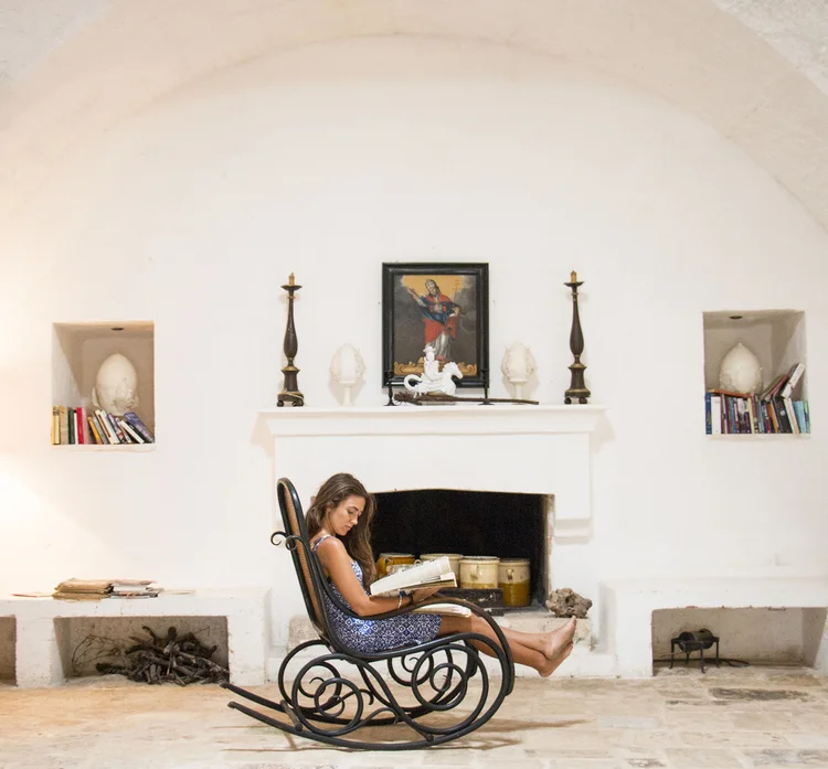 Pure relaxation in a quiet nook at rustic Masseria Potenti. Image © Masseria Potenti