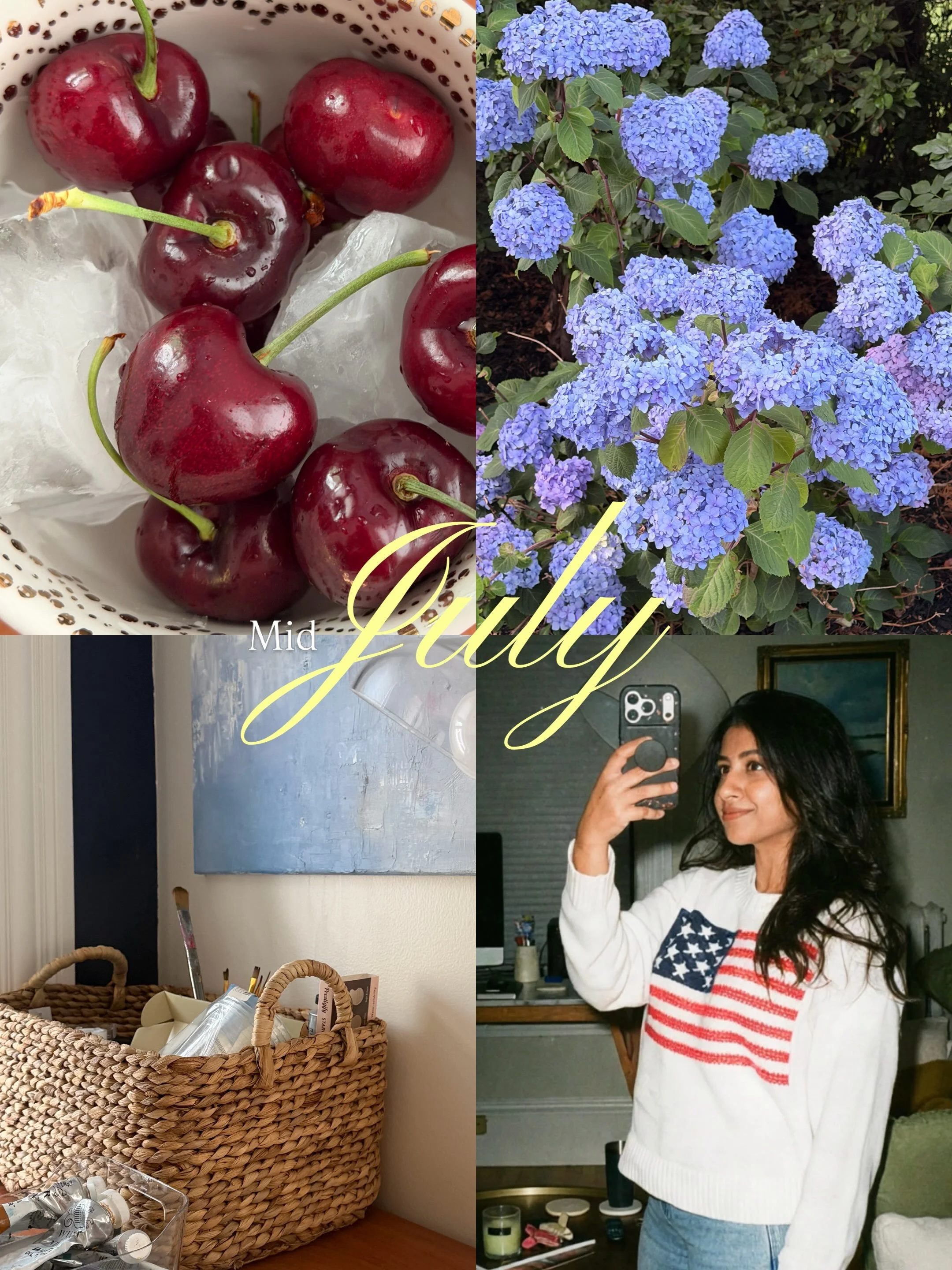 A few aesthetic moments of cozy coastal July, strange weather days not included ☠️

🍒🧺🪻🖼️☁️✨💖⚓️🌊

#july #newengland #eastcoast #summer #hydrangeas