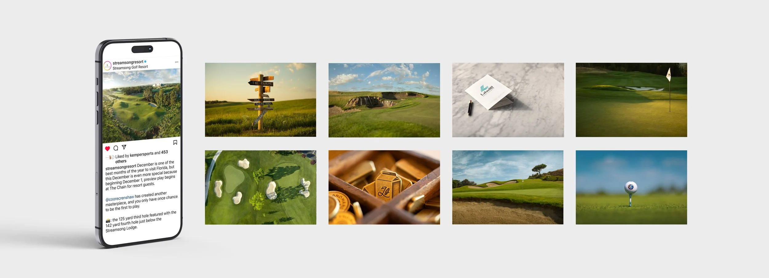 Golf course social media photographs