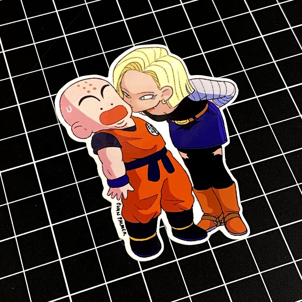Android 18 and Krillin Sticker — Evan Palmer Comics