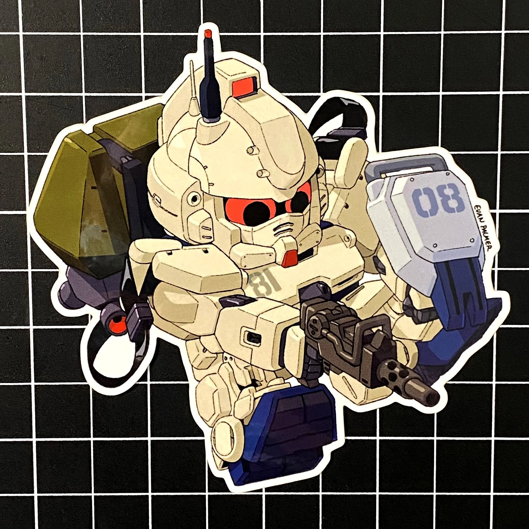 Gundam Ez8 Sticker — Evan Palmer Comics