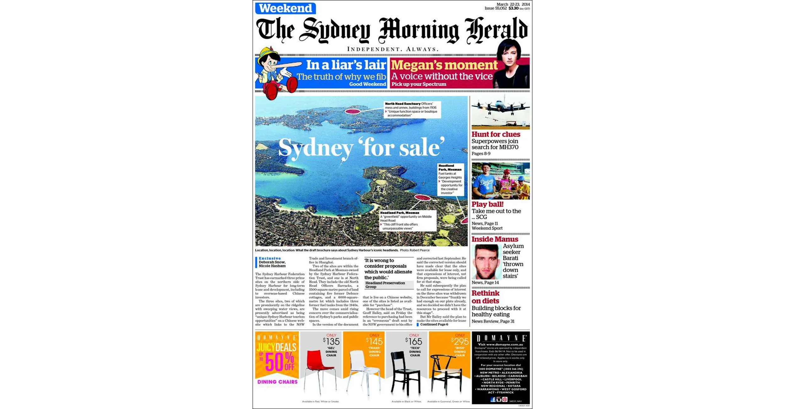 THE KID in THE SIDNEY MORNING HERALD TRIBUNE Newspaper Australia March 2014.jpg