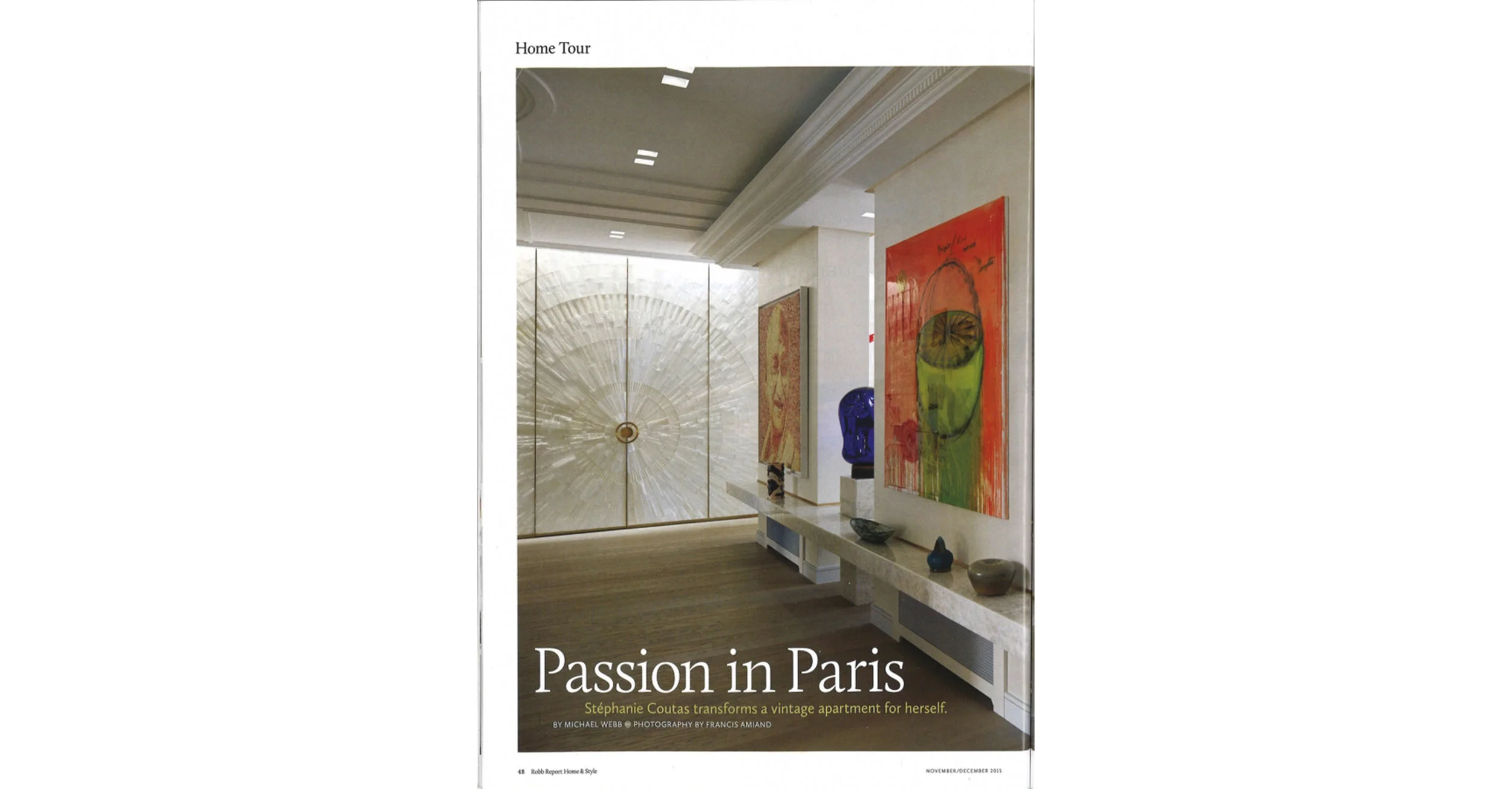 THE KID in THE ROBB REPORT HOME AND STYLE - New York USA - November December 2015 Print Issue - Pages 48 to 60 - Page 48.jpg