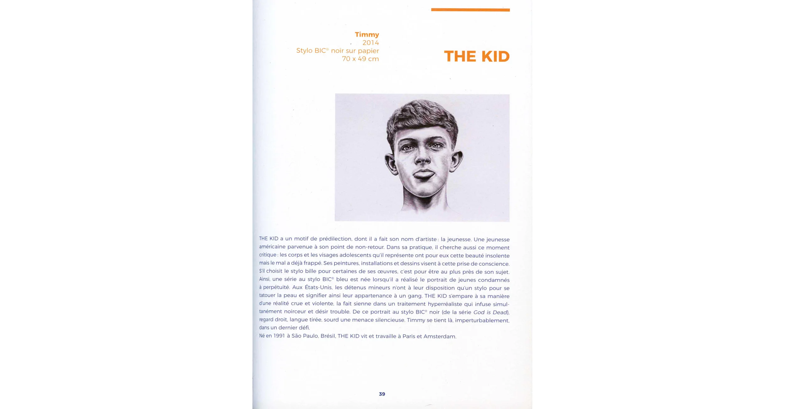 THE KID in BIC COLLECTION Exhibition Catalogue - First semester 2018 Print Issue - France - Page 39 - Cover 39 - 150dpi - Web wb.jpg