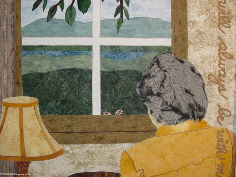 Close-up, Psalm 23, Cloth Art, Harwood Place, Wauwatosa, WI