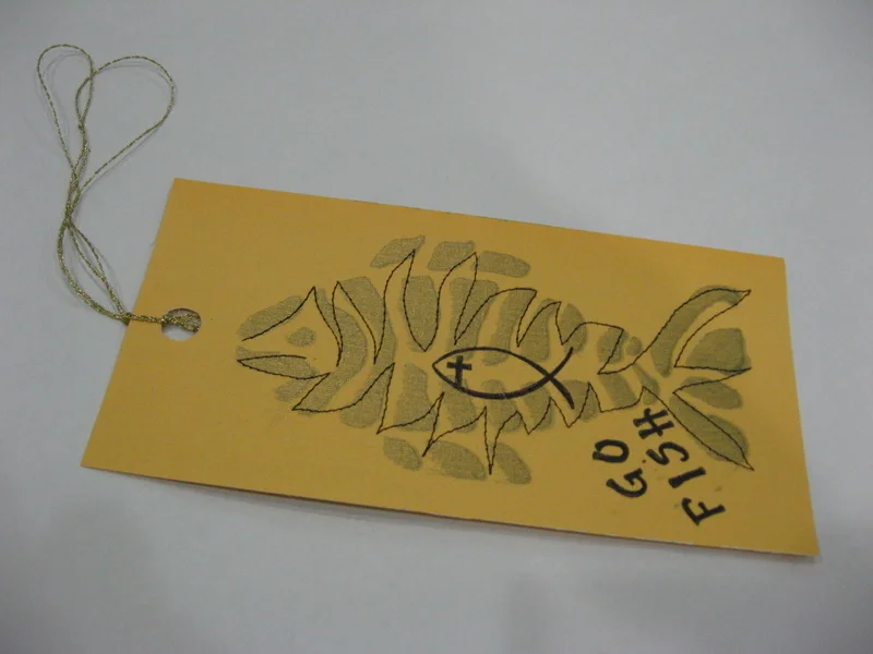 Close-up, Fish Door hanger, mixed media