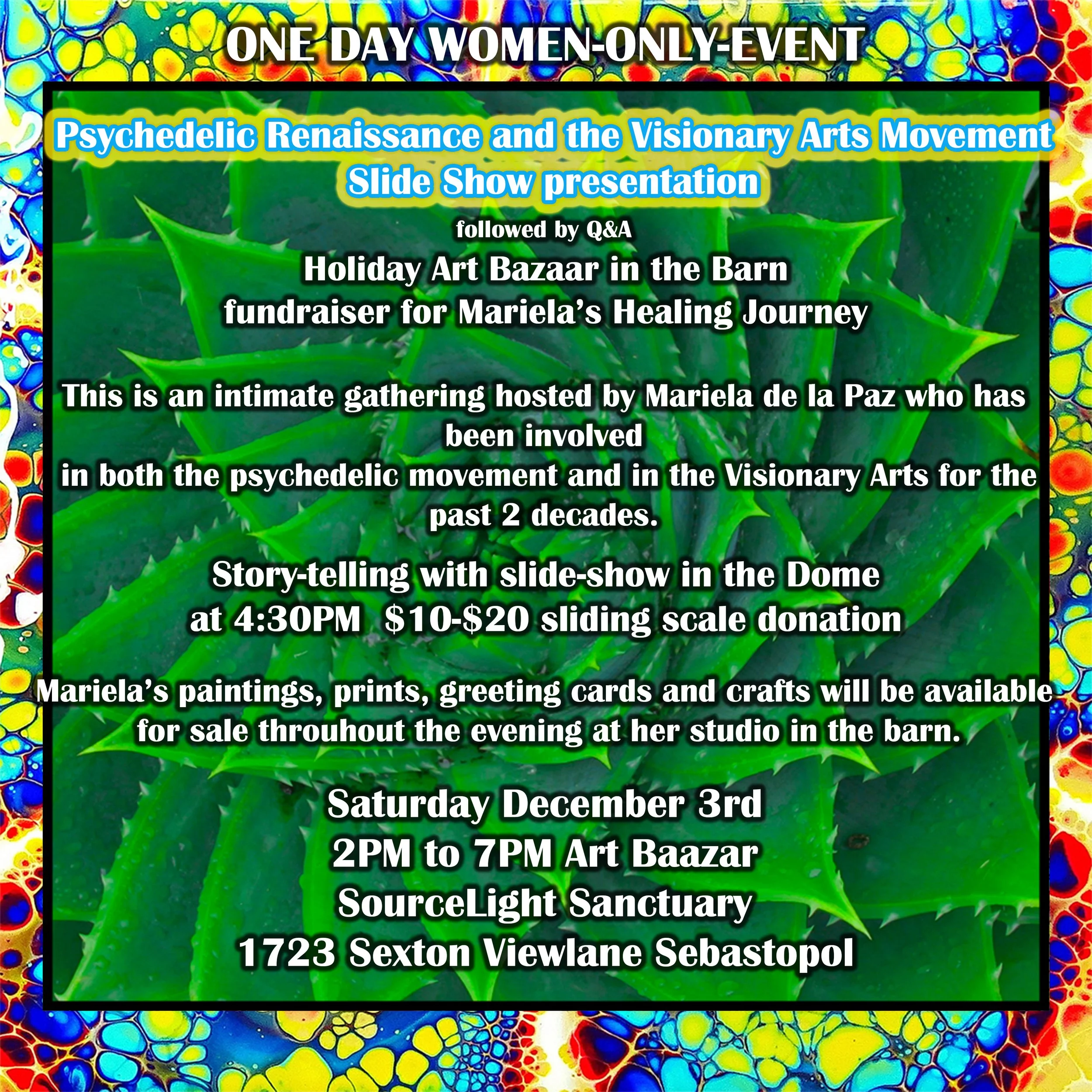 EVENT: Special Slideshow for Women (Psychedelic Renaissance &amp; The Visionary Art Movement) &amp; Holiday Art Bazaar