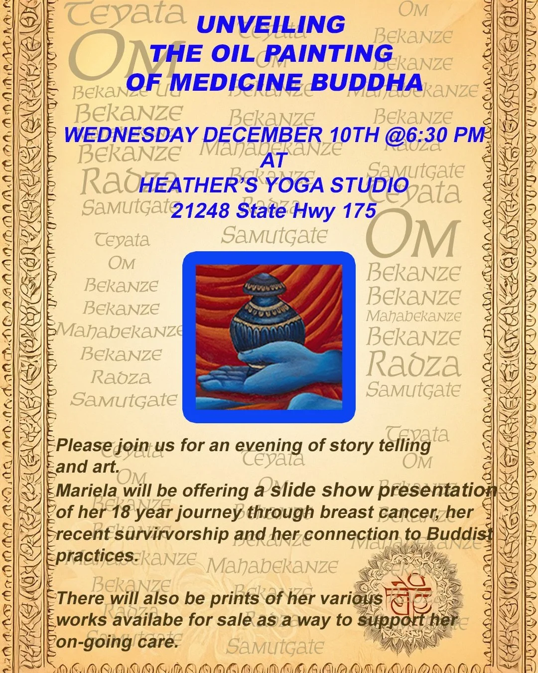 Unveiling The Medicine Buddha Oil Painting