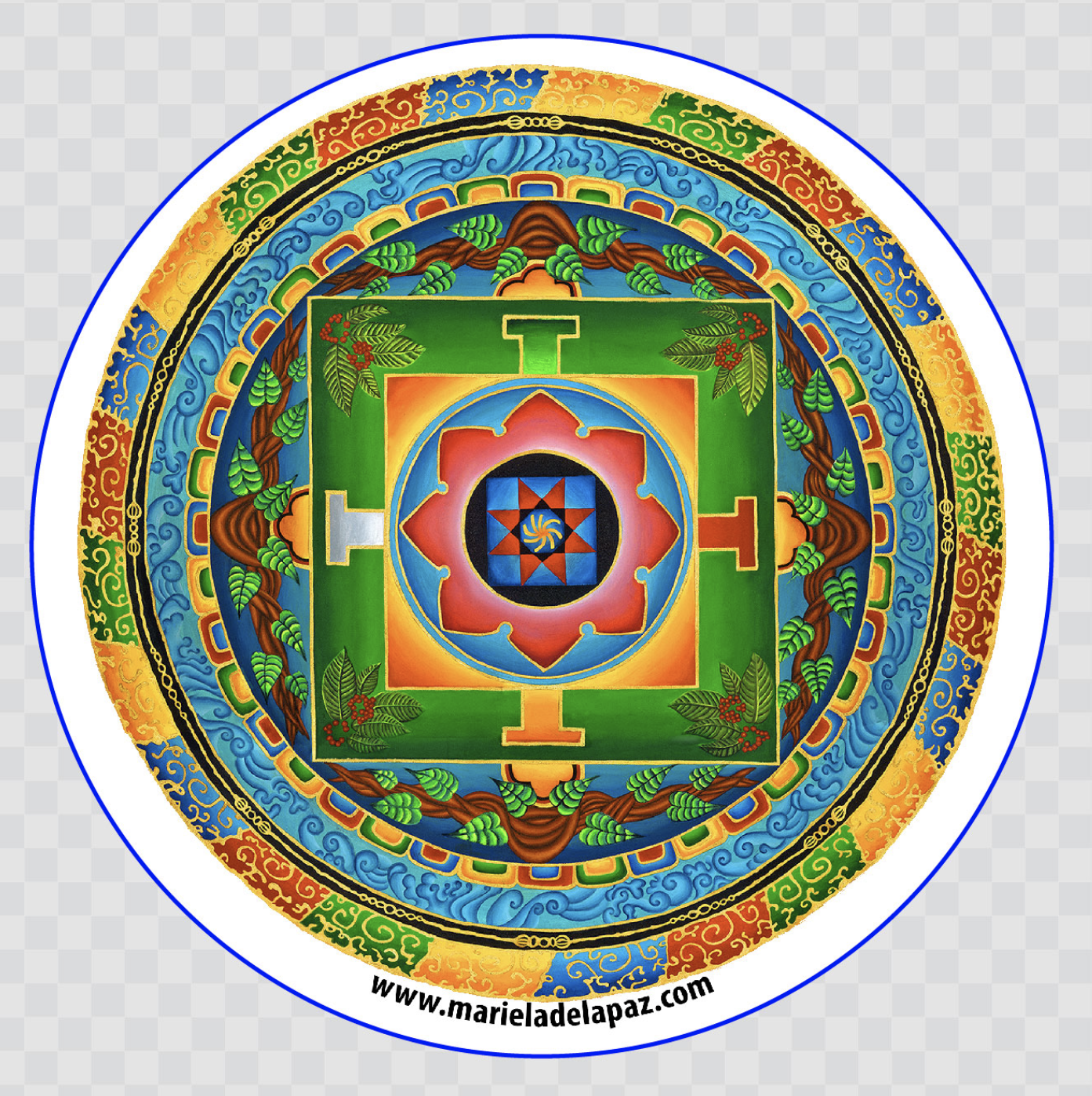 Water Medicine Mandala Sticker
