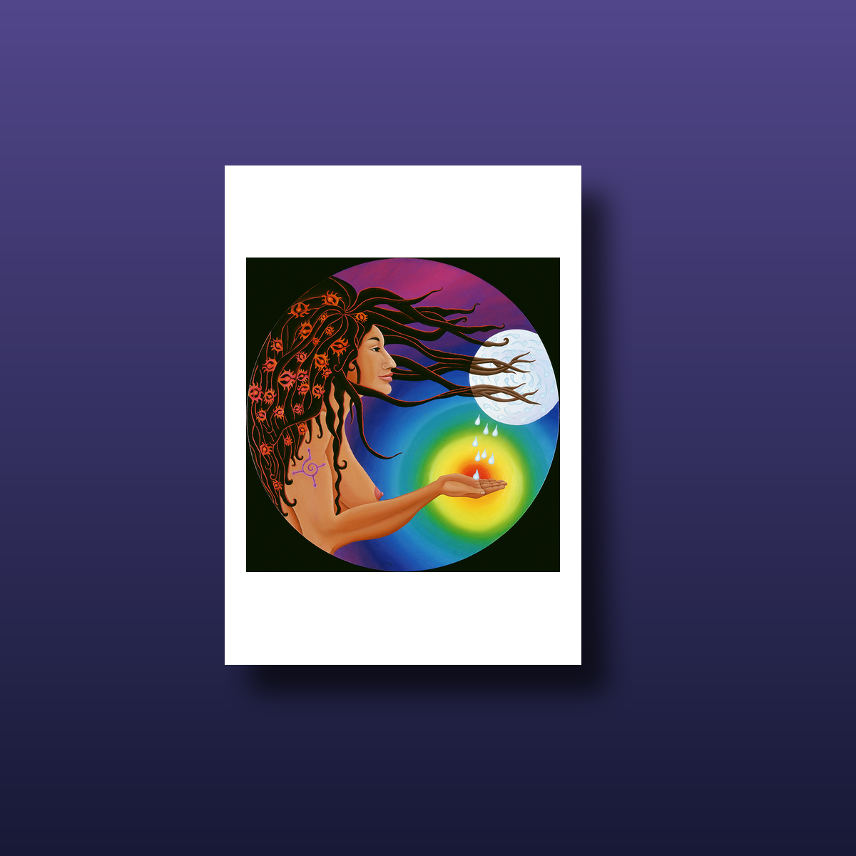 Moon Tears Greeting Card