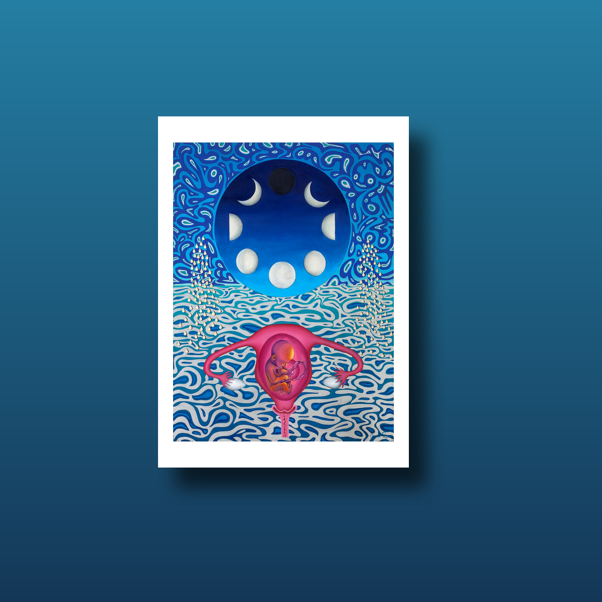 Moon Womb Greeting Card