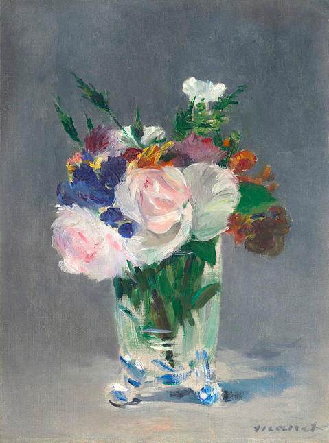 Flores em vaso de cristal, 1882