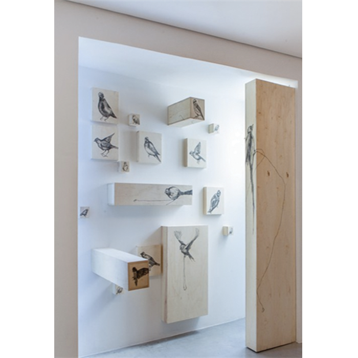  Vitor Mizael Desenho sobre caixas de madeira | Sem título, 2013    