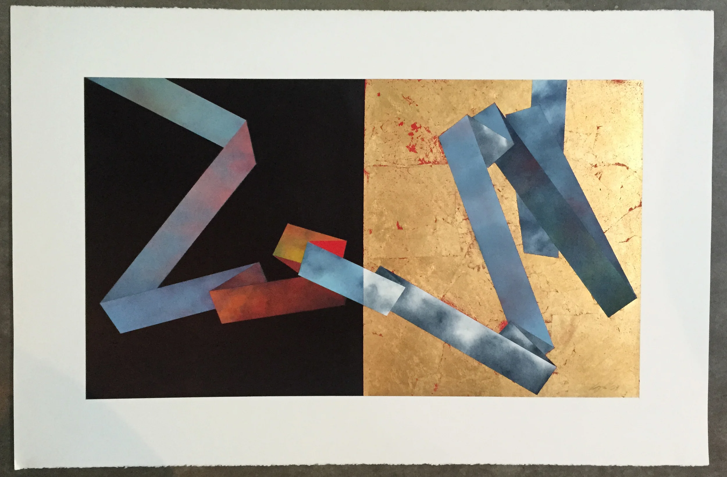   why not  26” X 40”&nbsp;&nbsp; Pastel and foil on paper       Click on top right of any image to enlarge.   