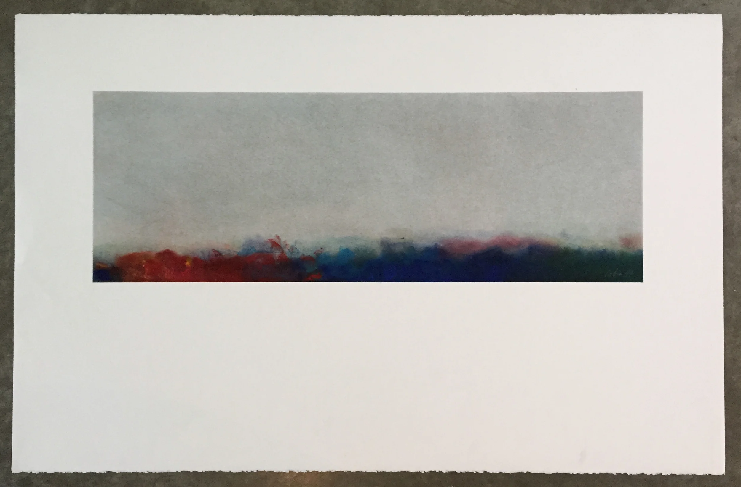   coming on...  26" x 40"&nbsp;&nbsp; Pastel on paper 