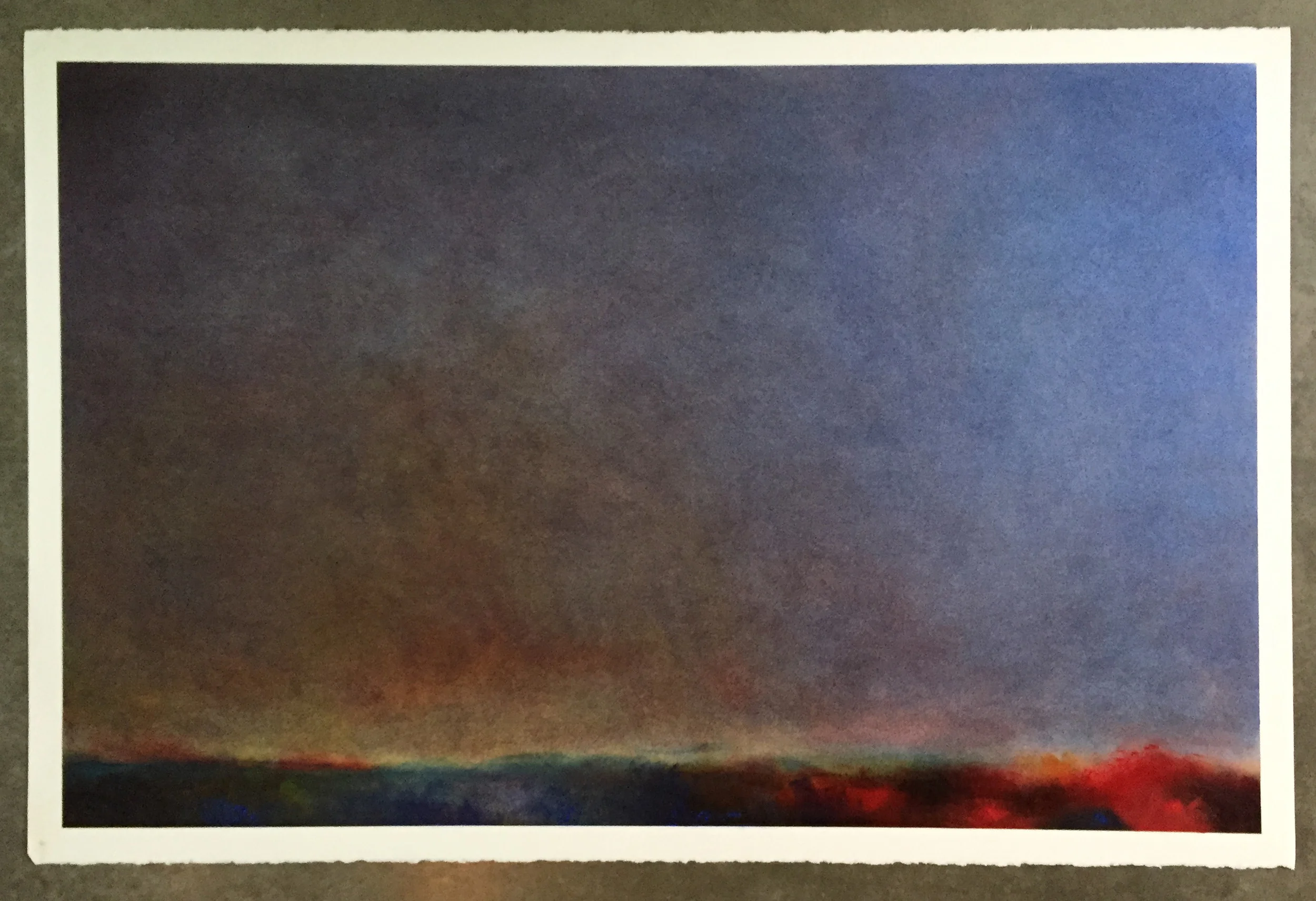   a pause  26" x 40"&nbsp;&nbsp; Pastel on paper 