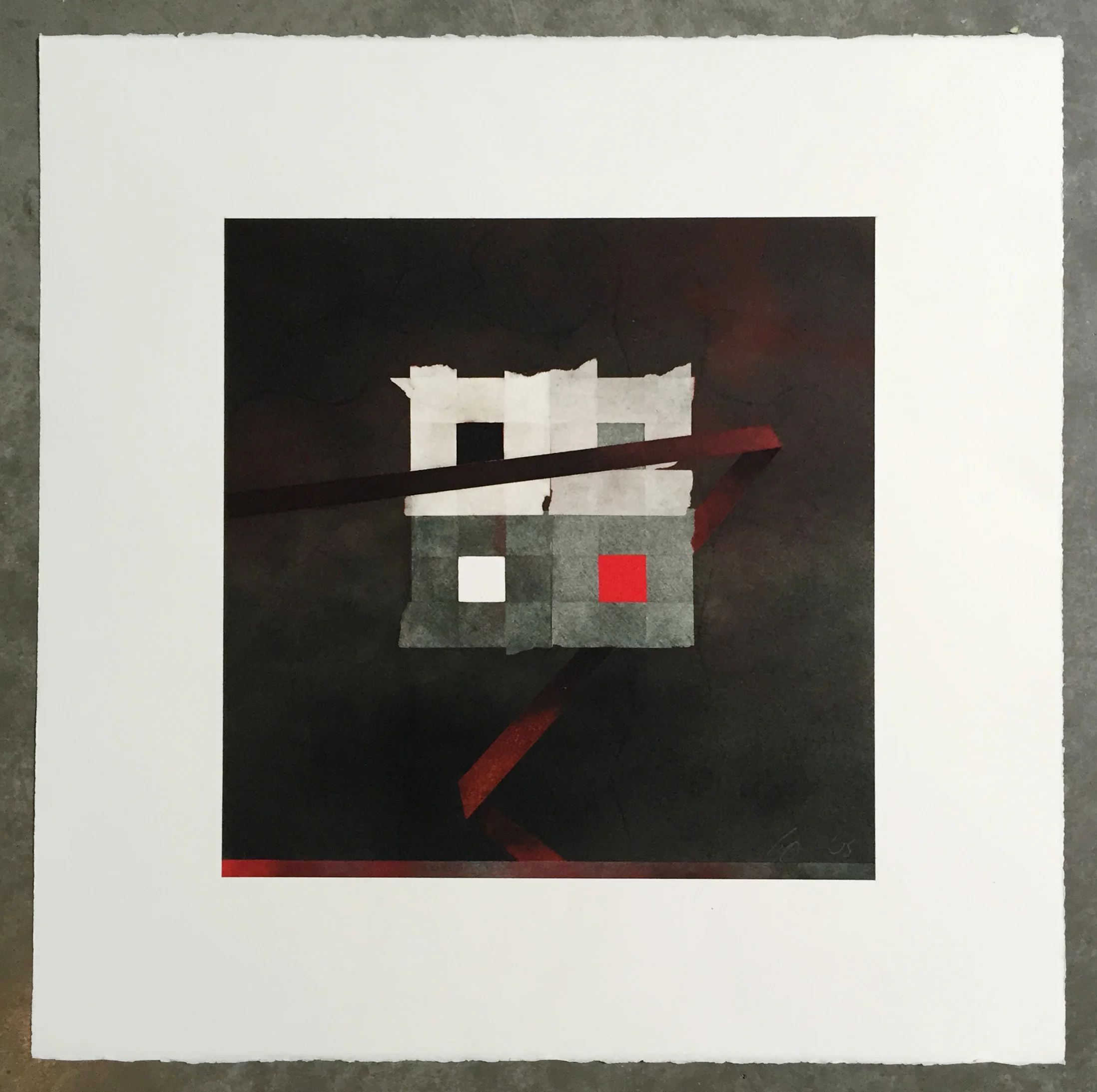   new deal III  26" x 26" pastel on paper 