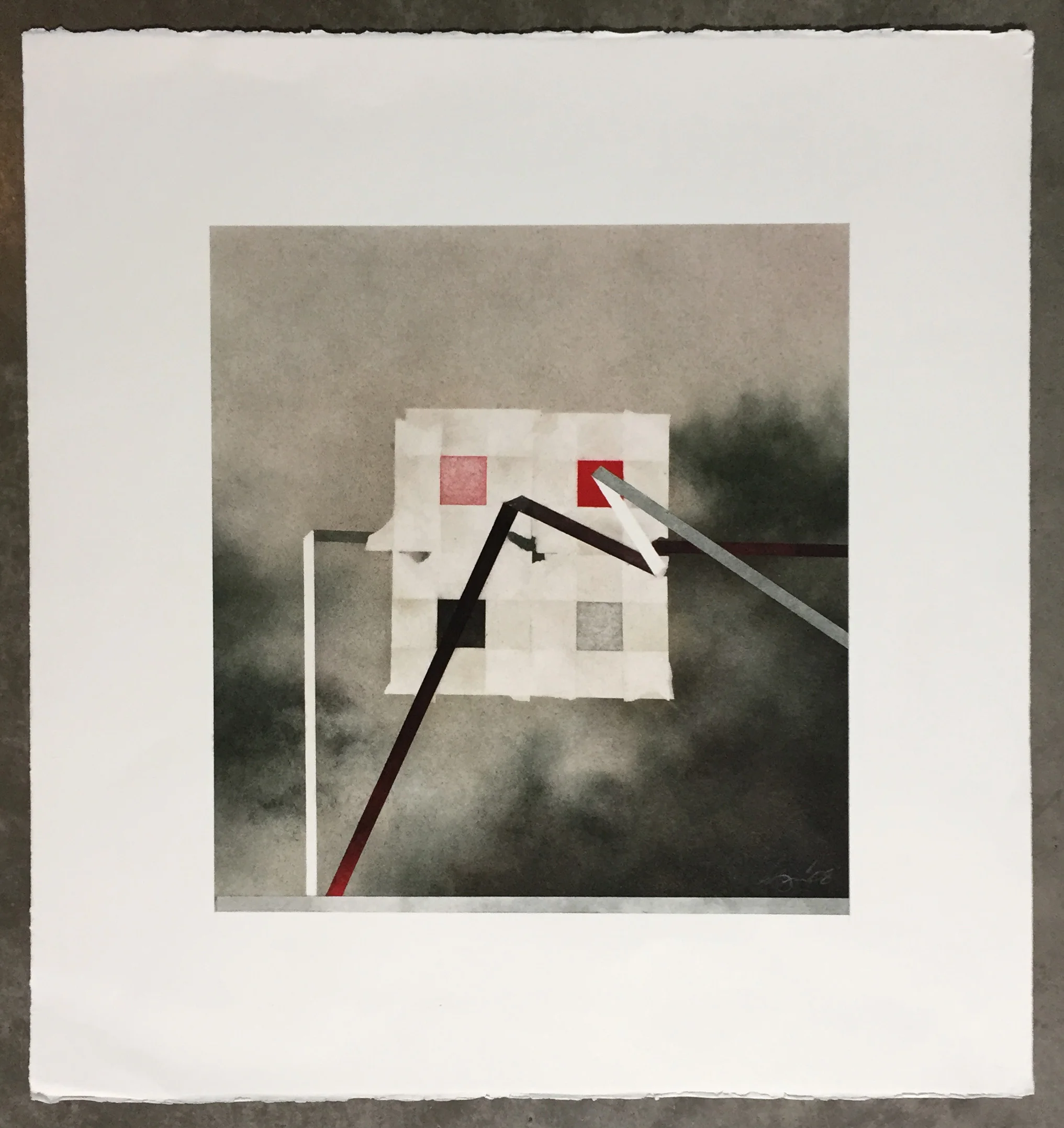   new deal I  26" x 26" pastel on paper 