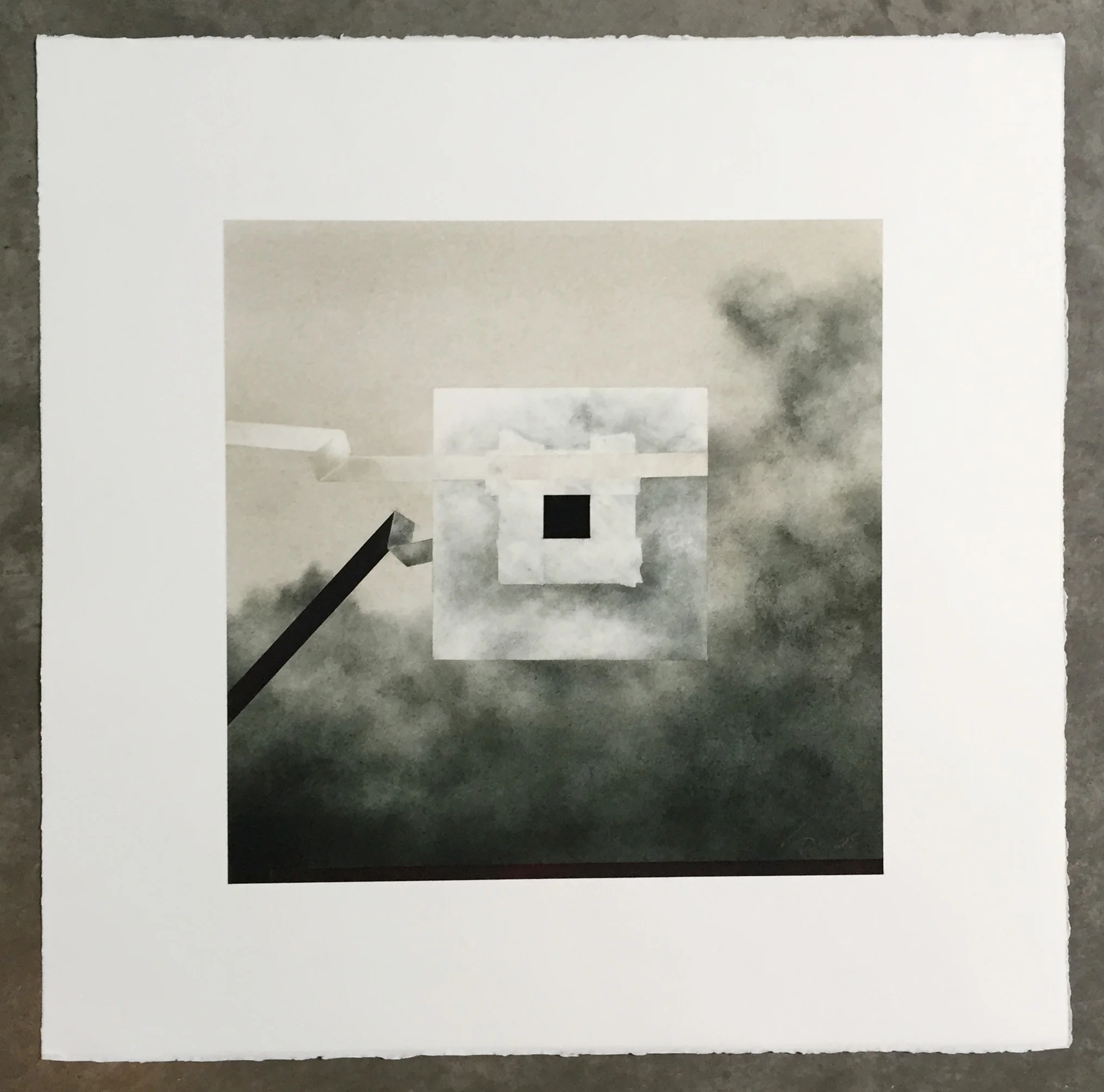   new deal II  26" x 26" pastel on paper 