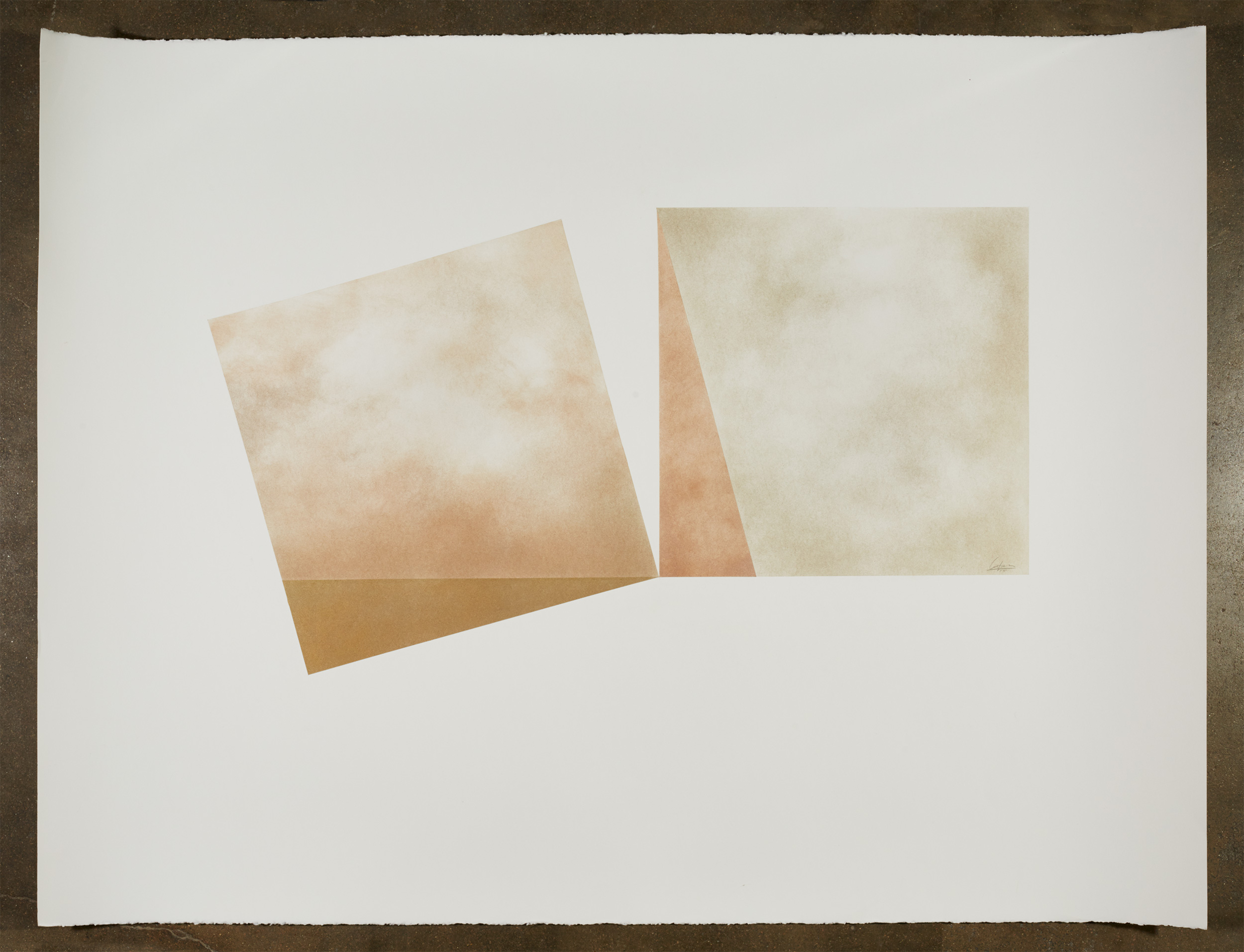   BIG GOLD WALL    38" X 51" &nbsp;&nbsp; Pastel on Paper 