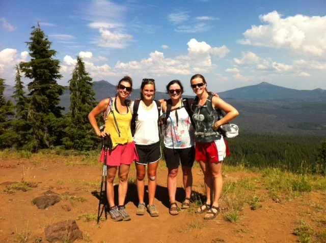 Me, Anna, Jodi and Maggie at the summit of Scott Mountain, Oregon.