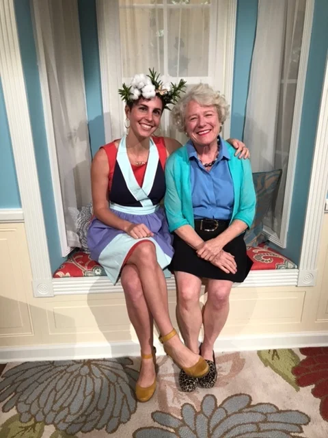 Trish with Amanda McNulty (and her flower crown), the amazing host of Making It Grow